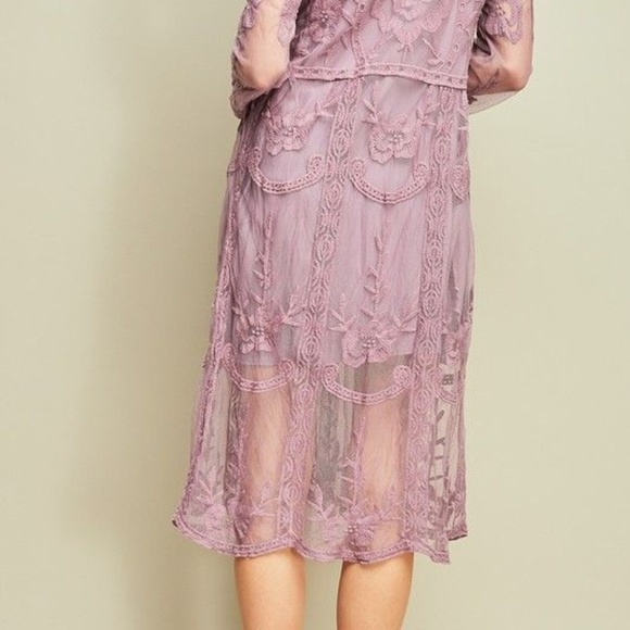 Lavender Entro Lace Dress DAKOTA VIOLA Maxi - Picture 3 of 4